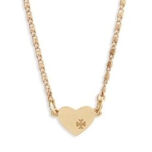 TORY BURCH Heart Gold Necklace